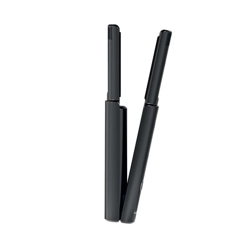 GammaPiu X-Hybrid, Черна - Безкабелна мини-преса за коса